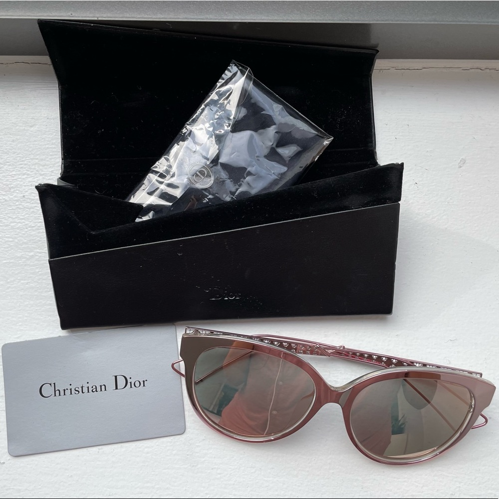 Christian Dior Pink & Rose Gold Metal Diorama Sunglasses